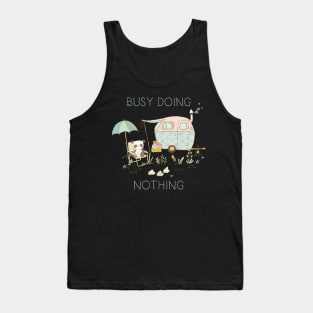 Busy doing nothing - Panda bear - Pastel whimsical art Tank Top